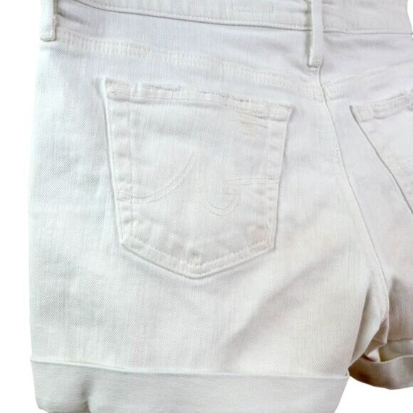 AG Adriano Goldschmied Size 28 Hailey Ex Boyfriend Jean Shorts White - Picture 6 of 10